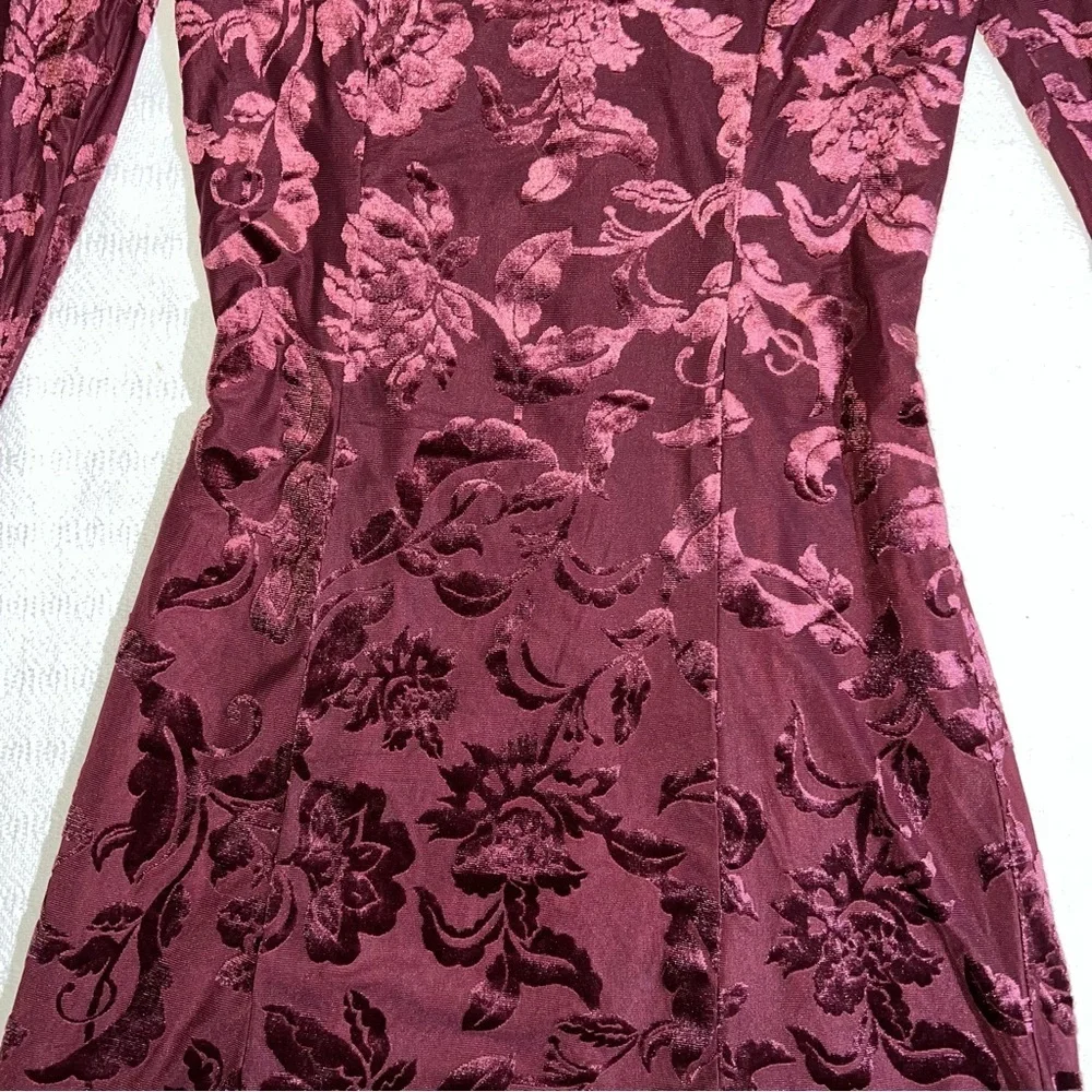 Free People Intimately Whimsical Velvet Burnout Mini Dress Size Small Fairy - Picture 2 of 9